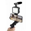 Hubrendy Kargo Telefon Tutucu Mini Mikrofonlu Tripod Vlog Çekim Video