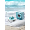 Hubrendy Kargo Waves Nostalji Plak Görünümlü Bluetooth Hoparlör 3d Ses Dalgası Retro Müzik Plak Mavi