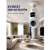 Hubrendy Kargo Wi-fi Ampul Kamera Sistemi Gece Görüşlü Çift Lens