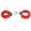 Hubrendy Bez Lilyum Kırmızı Peluş Kelepçe