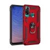 Hubrendy Bez Huawei P40 Lite E Kılıf Sofya Yüzüklü Silikon Kapak - Kırmızı