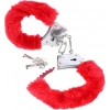 Hubrendy Bez Parti Bulutu Peluş Kelepçe Kırmızı