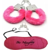 Hubrendy Bez Pembe Peluş Kelepçe Seti