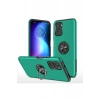 Hubrendy Bez Xiaomi Poco F3 Kılıf Elit Yüzüklü Kapak - Yeşil