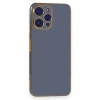 Hubrendy Bez Xiaomi Poco M6 Pro 5G Kılıf Volet Silikon - Mavi