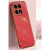 Hubrendy Bez Xiaomi Poco X6 Pro Kılıf Volet Silikon - Kırmızı