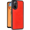 Hubrendy Bez Realme 12 Lite Kılıf Aras Deri Kapak - Kırmızı