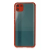 Hubrendy Bez Realme C11 Kılıf Miami Şeffaf Silikon - Kırmızı
