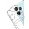 Hubrendy Bez Xiaomi Redmi 13 4G Kılıf Kart Şeffaf Silikon - Şeffaf