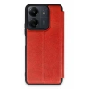 Hubrendy Bez Xiaomi Redmi 13C Kılıf Flip Cover - Kırmızı