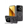 Hubrendy Bez Xiaomi Redmi 14C Kılıf Joy Lens Standlı Kapak - Siyah
