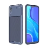 Hubrendy Bez Xiaomi Redmi 9A Kılıf Auto Focus Karbon Kapak - Lacivert