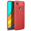 Hubrendy Bez Xiaomi Redmi 9C Kılıf Auto Focus Kapak - Kırmızı
