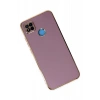 Hubrendy Bez Xiaomi Redmi 9C Kılıf Volet Silikon - Mor