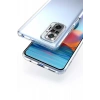 Hubrendy Bez Xiaomi Redmi Note 10 5G Kılıf Lüx Şeffaf Silikon