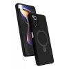 Hubrendy Bez Xiaomi Redmi Note 12 Pro 4G Regal Magsafe Standlı Kapak - Siyah