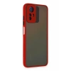 Hubrendy Bez Xiaomi Redmi Note 12S Kılıf Montreal Silikon Kapak - Kırmızı