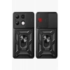 Hubrendy Bez Xiaomi Redmi Note 13 4G Kılıf Pars Lens Yüzüklü Silikon - Yeşil