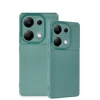 Hubrendy Bez Xiaomi Redmi Note 13 Pro 4G Kılıf Auto Focus Karbon Kapak - Koyu Yeşil