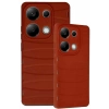 Hubrendy Bez Xiaomi Redmi Note 13 Pro 4G Kılıf Bibercas Silikon Kapak - Kırmızı