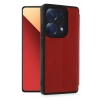 Hubrendy Bez Xiaomi Redmi Note 13 Pro 4G Kılıf Flip Cover - Kırmızı