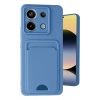 Hubrendy Bez Xiaomi Redmi Note 13 Pro 5G Kılıf Kelvin Kartvizitli Silikon - Mavi