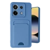 Hubrendy Bez Xiaomi Redmi Note 13 Pro 5G Kılıf Kelvin Kartvizitli Silikon - Mavi