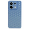 Hubrendy Bez Xiaomi Redmi Note 13 Pro 5G Kılıf Petek Silikon Kapak - Mavi