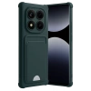 Hubrendy Bez Xiaomi Redmi Note 14 Pro Plus Kelvin Kartvizitli Silikon - Koyu Yeşil