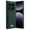 Hubrendy Bez Xiaomi Redmi Note 14 Pro Plus Kelvin Kartvizitli Silikon - Koyu Yeşil