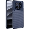 Hubrendy Bez Xiaomi Redmi Note 14 Pro Plus Kılıf Auto Focus Karbon Kapak - Lacivert