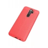 Hubrendy Bez Xiaomi Redmi Note 8 Pro Kılıf Auto Focus Kapak - Kırmızı