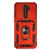 Hubrendy Bez Xiaomi Redmi Note 8 Pro Kılıf Pars Lens Yüzüklü Silikon - Kırmızı