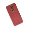 Hubrendy Bez Xiaomi Redmi Note 8 Pro Kılıf Volet Silikon - Kırmızı