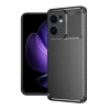 Hubrendy Bez Oppo Reno 13F Kılıf Auto Focus Karbon Kapak - Siyah