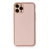 Hubrendy SH Newface Apple İphone 11 Pro Kılıf Coco Deri Silikon Kapak - Pembe