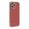 Hubrendy SH Newface Apple İphone 12 Pro Max Kılıf Volet Silikon - Kırmızı