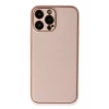 Hubrendy SH Newface Apple İphone 13 Pro Kılıf Coco Deri Silikon Kapak - Pembe