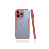 Hubrendy SH Newface Apple İphone 13 Pro Kılıf Platin Silikon - Pembe