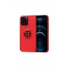 Hubrendy SH Newface Apple İphone 13 Pro Max Kılıf Range Yüzüklü Silikon - Kırmızı