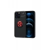 Hubrendy SH Newface Apple İphone 13 Pro Max Kılıf Range Yüzüklü Silikon - Siyah-kırmızı