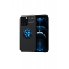 Hubrendy SH Newface Apple İphone 13 Pro Max Kılıf Range Yüzüklü Silikon - Siyah-mavi