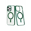 Hubrendy SH Newface Apple İphone 14 Pro Max Kılıf Element Magneticsafe Sert Kapak - Köknar Yeşili