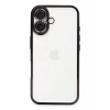 Hubrendy SH Newface Apple İphone 16 Kılıf Razer Lensli Silikon - Siyah