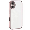 Hubrendy SH Newface Apple İphone 16 Plus Kılıf Razer Lensli Silikon - Pembe
