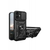 Hubrendy SH Newface Apple İphone 17 Pars Lens Yüzüklü Silikon - Siyah