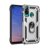 Hubrendy SH Newface Huawei P40 Lite E Kılıf Sofya Yüzüklü Silikon Kapak - Gümüş