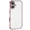 Hubrendy SH Newface İphone 16 Kılıf Razer Lensli Silikon - Pembe