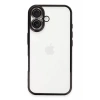 Hubrendy SH Newface İphone 16 Kılıf Razer Lensli Silikon - Siyah