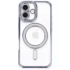 Hubrendy SH Newface İphone 16 Plus Kılıf Joke Simli Magneticsafe Kılıf - Mavi